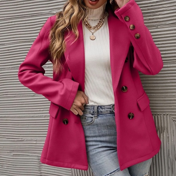 Classic Double Breasted Jacket Blazer - Picture 12 of 16